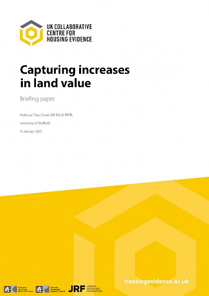 Capturing increases in land value