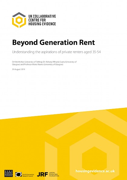 Beyond Generation Rent: Understanding the aspirations of private renters aged 35-54