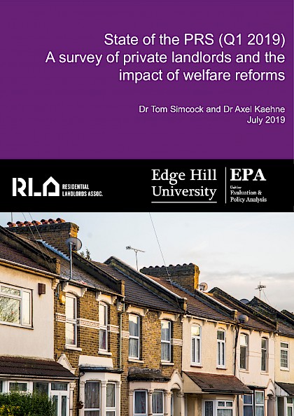 State of the PRS (Q1 2019). A survey of private landlords and the impact of welfare reforms
