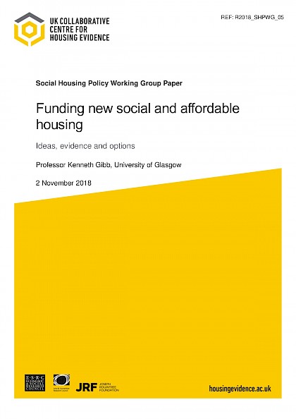 Funding new social and affordable housing.