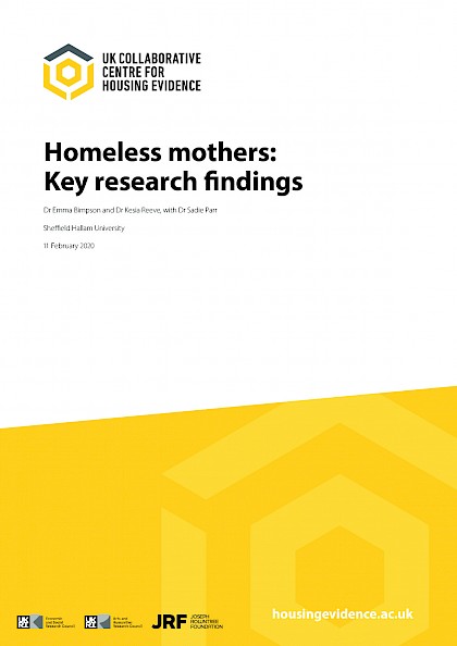 Homeless Mothers: Key Research Findings