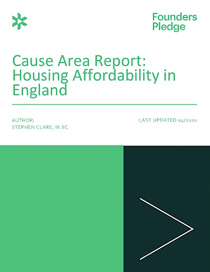 Cause Area Report: Housing Affordability in England