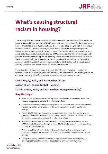 What's causing structural racism in housing?