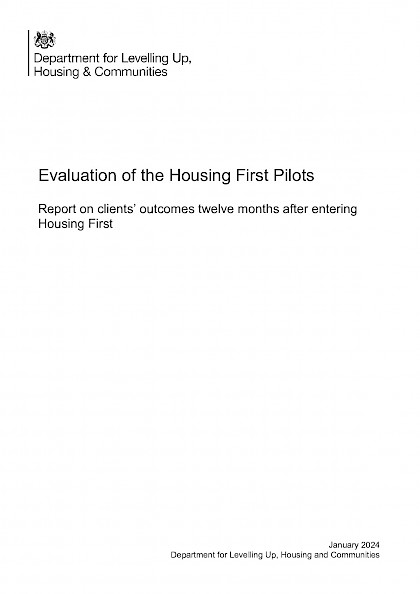 Evaluation of the Housing First Pilots