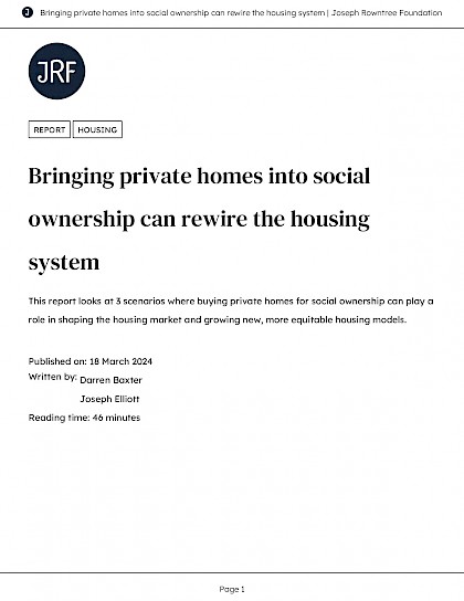 Bringing private homes into social ownership can rewire the housing system