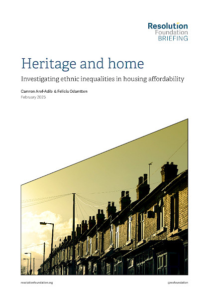 Heritage and home, investigating ethnic inequalities in housing affordability