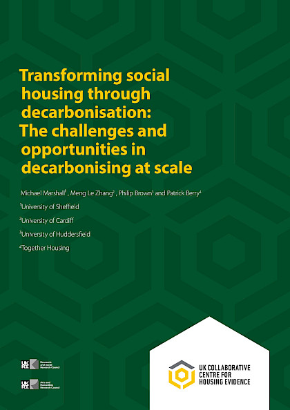 Transforming social housing through decarbonisation: The challenges and opportunities in decarbonising at scale